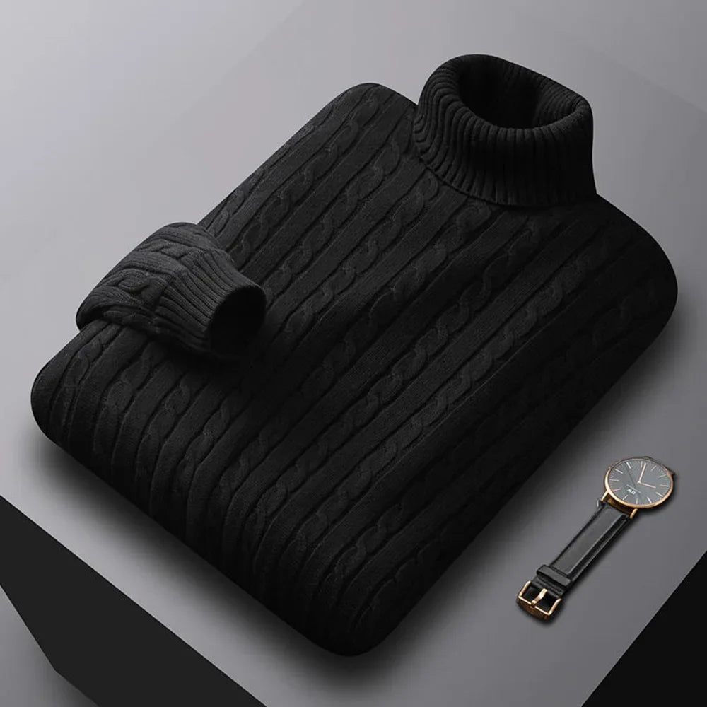 Men's High Neck Knitted Jumper