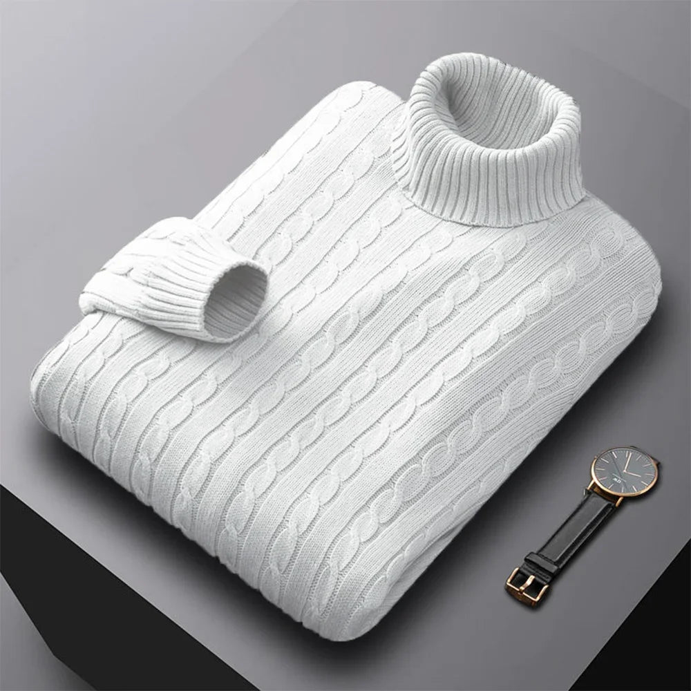 Men's High Neck Knitted Jumper